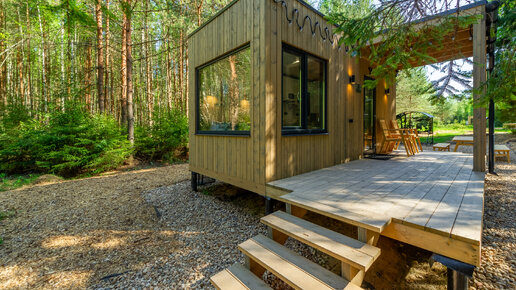 Глэмпинг След Лося | Комфортный отдых в домике Сосна в глэмпинге След ...