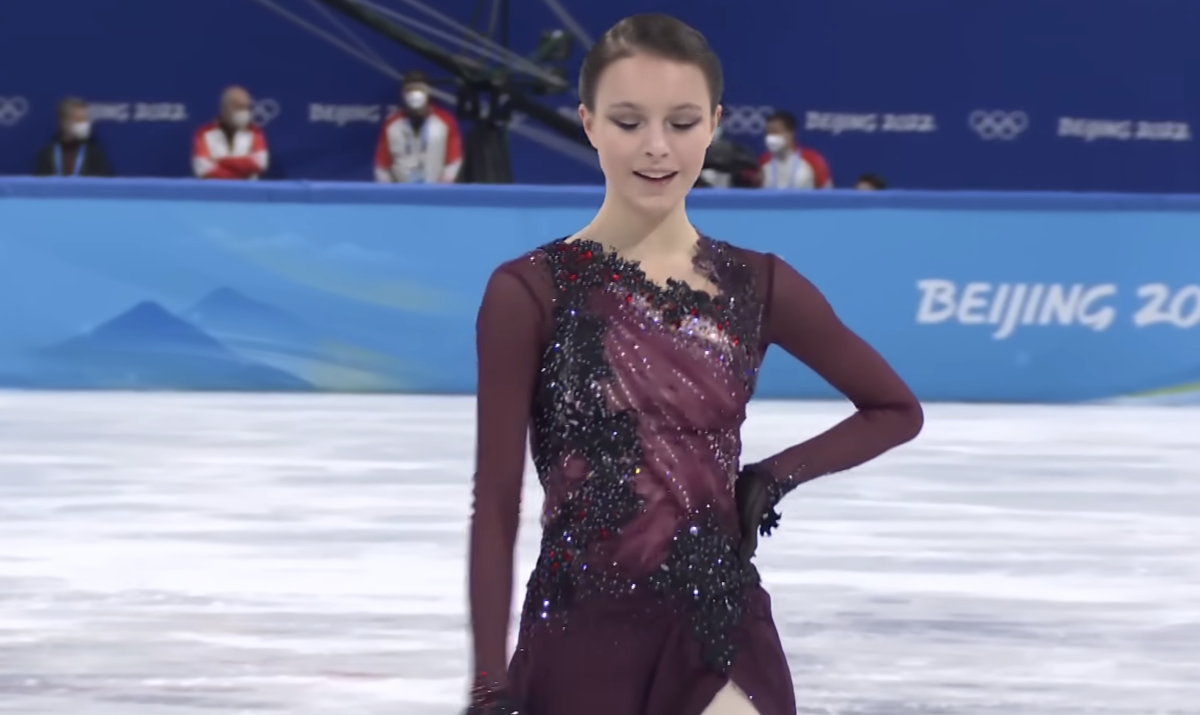 Анна Щербакова на Олимпиаде 2022. Источник фото: официальный сайт Первого канал.