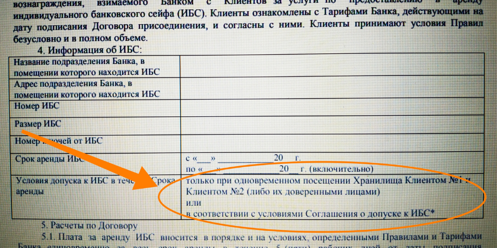 Вариант условия допуска обеих сторон сделки. Фото автора
