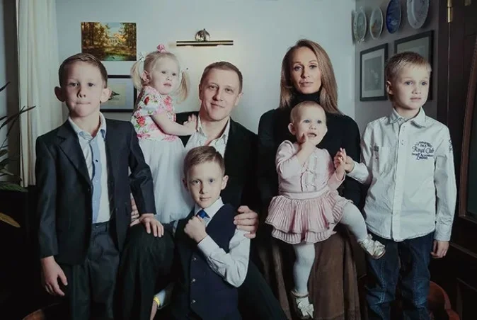 Сергей Горобченко с семьей