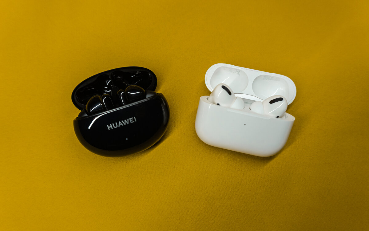 Наушники HUAWEI FreeBuds 4i и Apple AirPods Pro