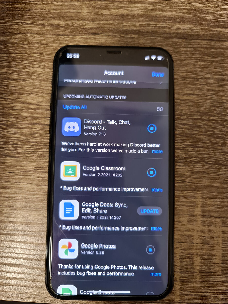 Обновления iPhone X после прошивки