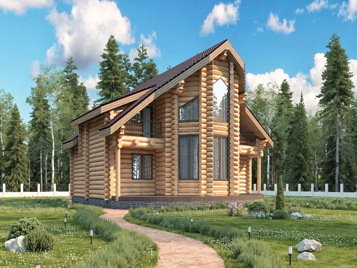 Двухэтажный, вместительный, удобный и очень комфортабельный дом, общие габариты которого: 13,8*14,75 м.