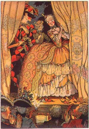 Источник: Константин Сомов. В театре. Иллюстрация из «Книги маркизы». 1918 г.