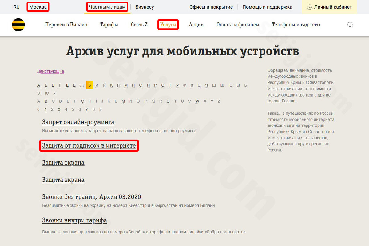 Билайн» – услуга «Защита от подписок в интернете»: стоимость и возможности  в 2024 году | Seti-Gid.ru – всё о связи и мобильных операторах | Дзен