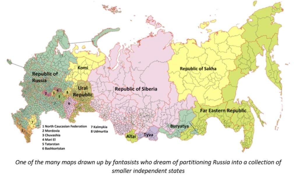 Карта свободных государств построссии