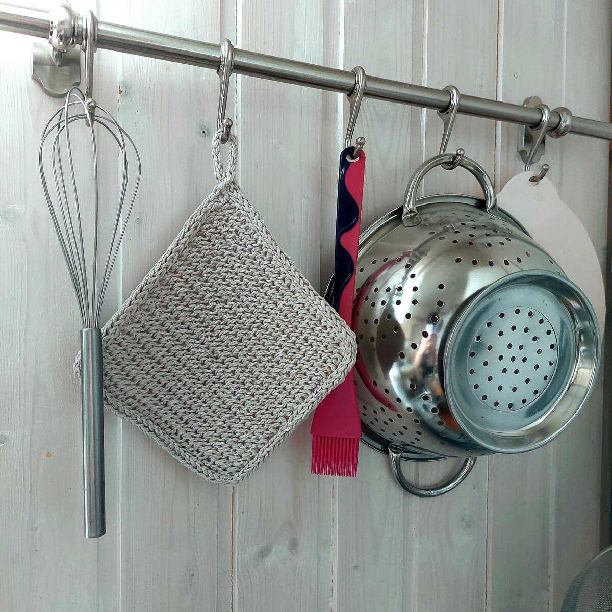 Вязаная прихватка.