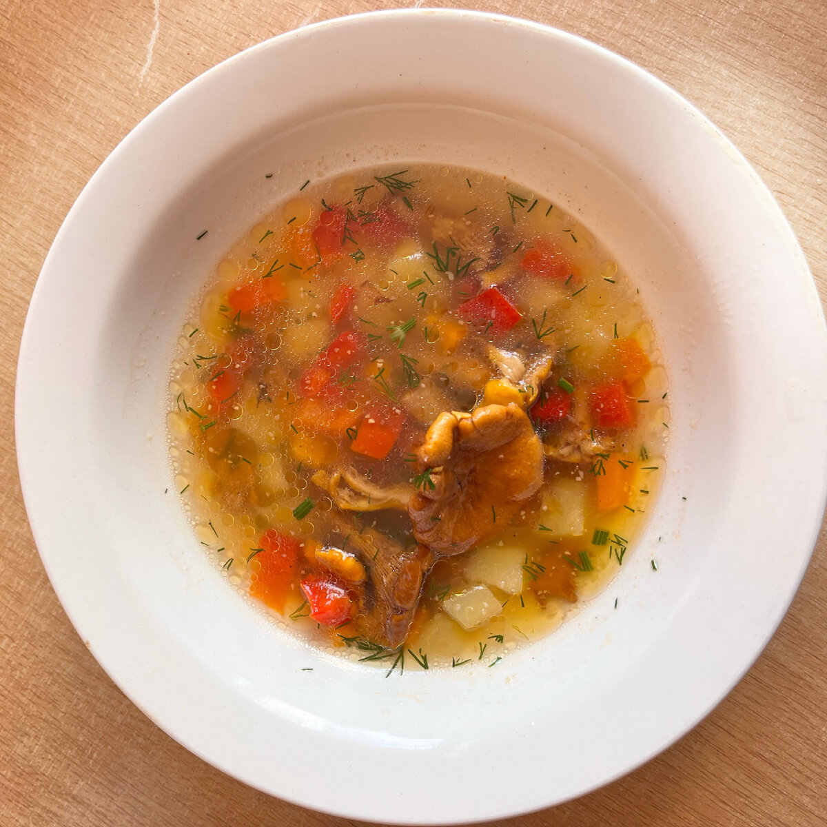 Суп с лисичками 😋
