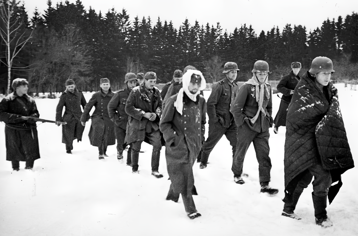 Пленные немецкие солдаты