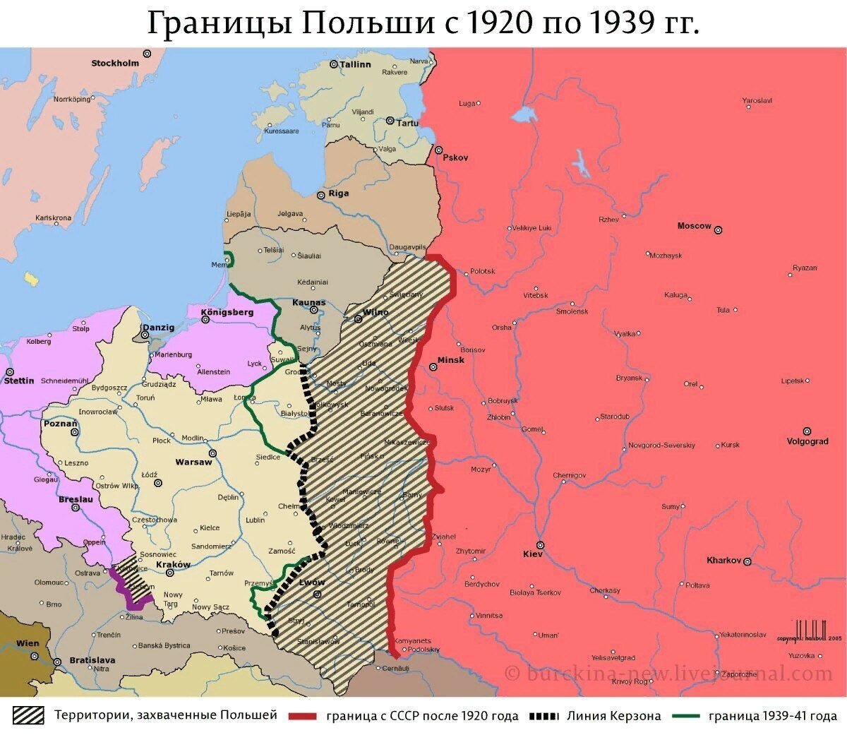 Карта польши в 1918 году