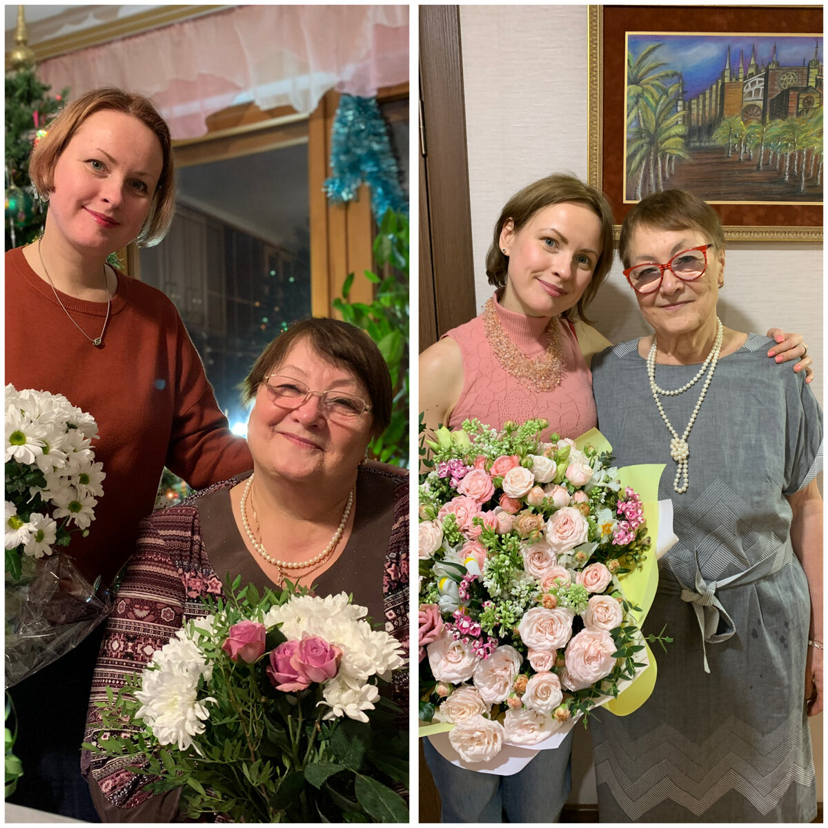 Это мы с мамулей ДО и ПОСЛЕ