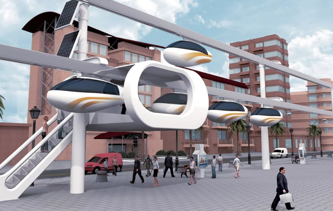 Скайтрен, футуристический транспорт будущего. Источник изображения: mercedes-club.ru