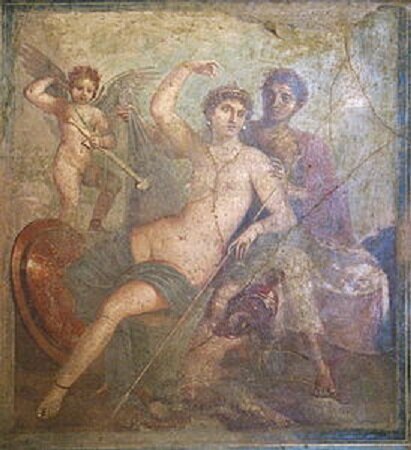 Венера и Марс, фреска из Помпей, I век нашей эры // Источник: Википедия