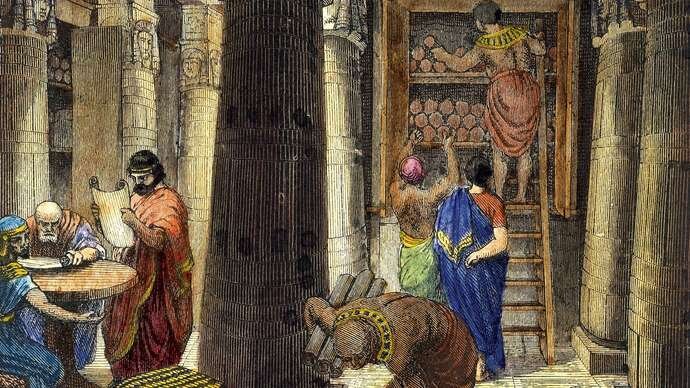 Александрийская библиотека. Fine Art Images/Heritage-Images/age fotostock Источник: https://www.britannica.com/