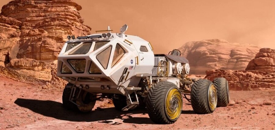 Вот изображение с символикой НАСА и флагом США