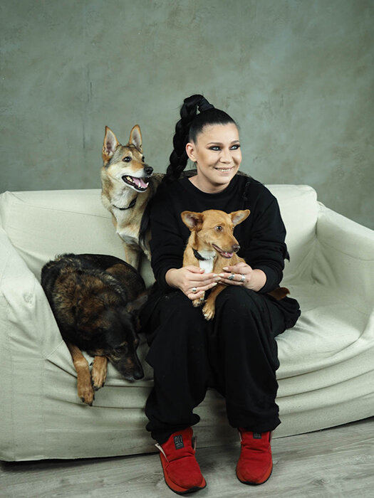 Ёлка и собаки.