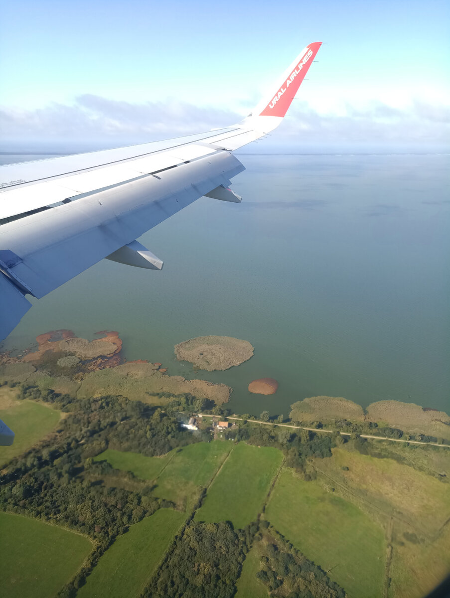 Подлетаем к аэропорту Храброво (Калининград)