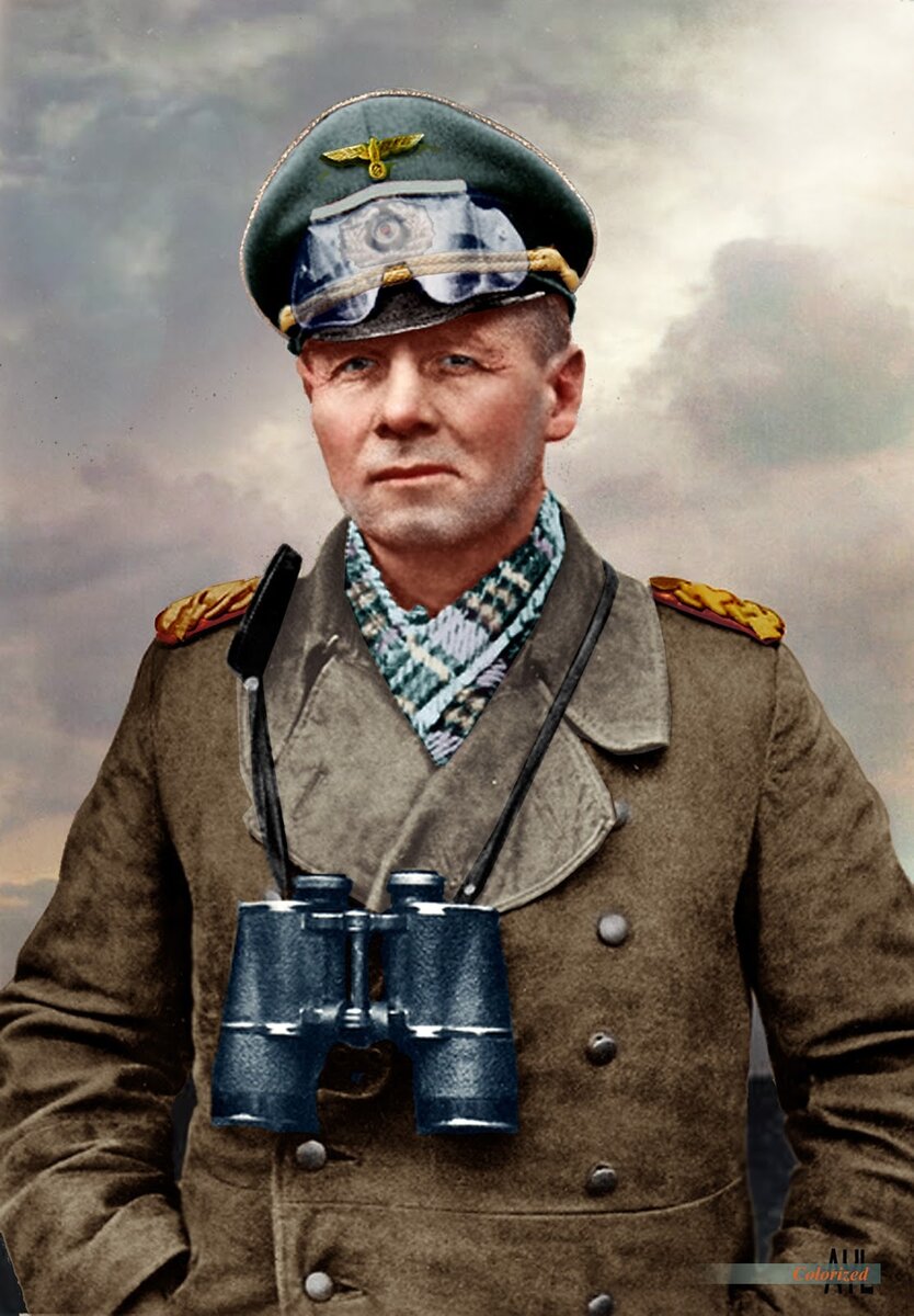 Эрвин Роммель. Источник: http://alexlimcolorization.blogspot.com/2017/12/general-erwin-rommel-desert-fox-ca-1941.html