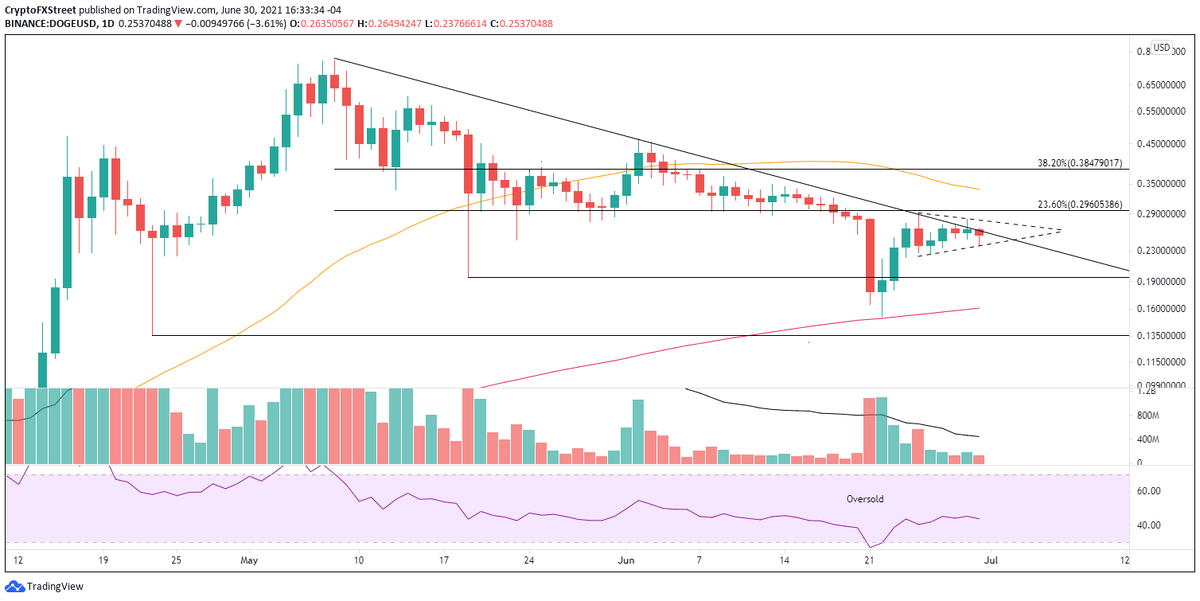 Дневной график DOGE / USD 