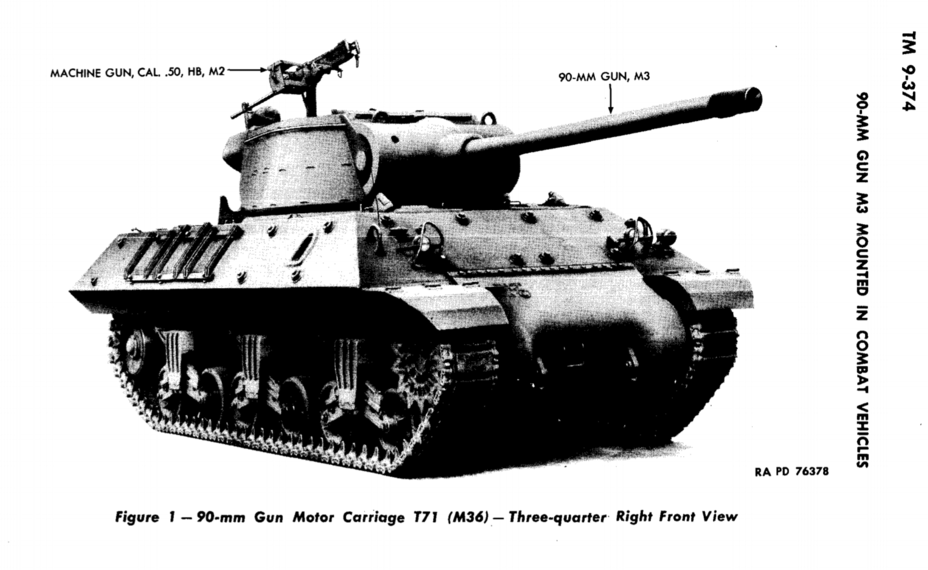 Истребитель танков GMC T71 был принят на вооружение под индексом М36