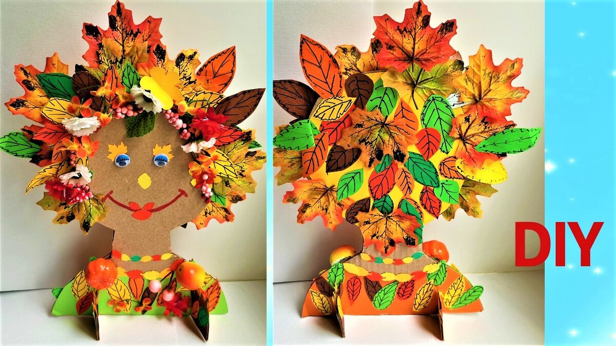 Поделки из природного материала на тему осень. 55 фото и идеи в детский сад своими руками