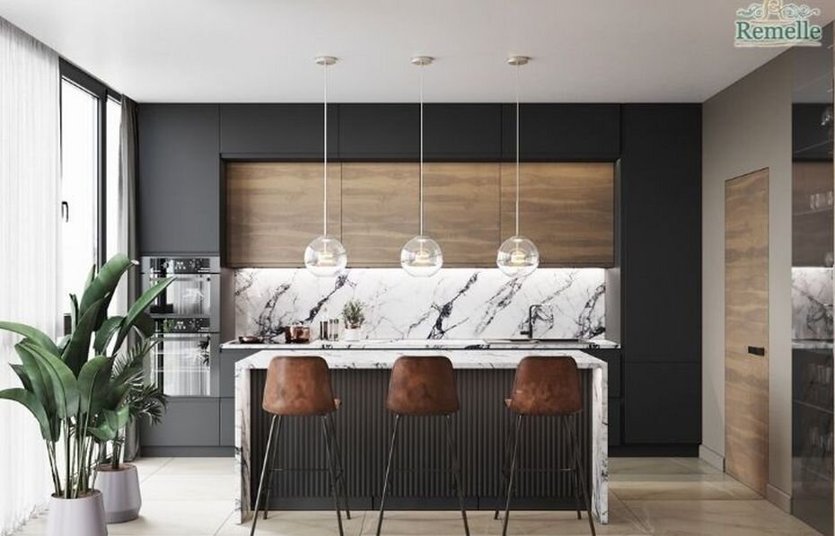 Кухонный гарнитур и стол-остров