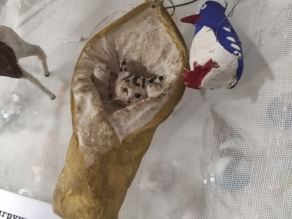 Котик в конверте. Советские новогодние игрушки из ваты. Ёлочная игрушка СССР 