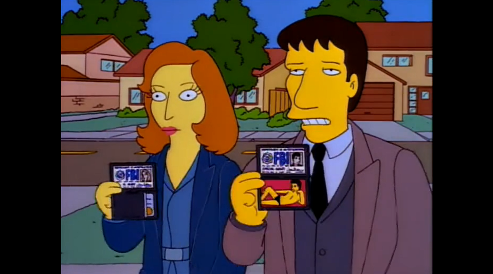 Серия про пришельцев с персонажами из сериала The X-Files называется The Springfield Files //Симпсоны (The Simpsons), s08e10 © 20th Century Fox Film Corporation 