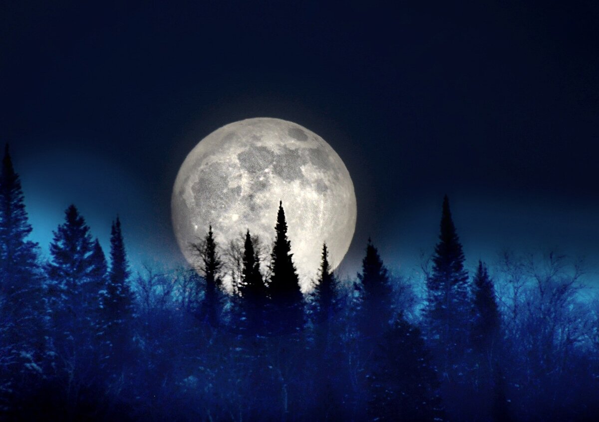 Луна - романтична, загадочна, таинственна или ужасна, - в зависимости от нашего настроения! Фото: https://pixabay.com