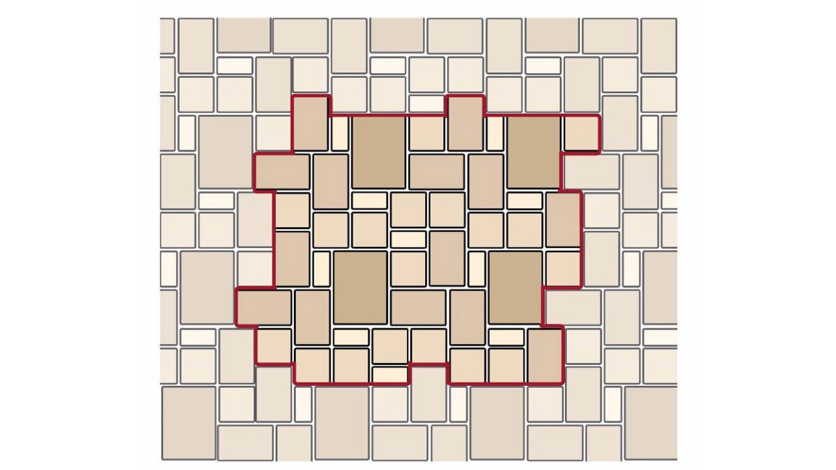 Новая раскладка. Брусчатка Бавария раскладка. Раскладка тротуарной плитки Бавария. Схема укладки брусчатки старый город Ландхаус. Схема раскладки тротуарной плитки Бавария.