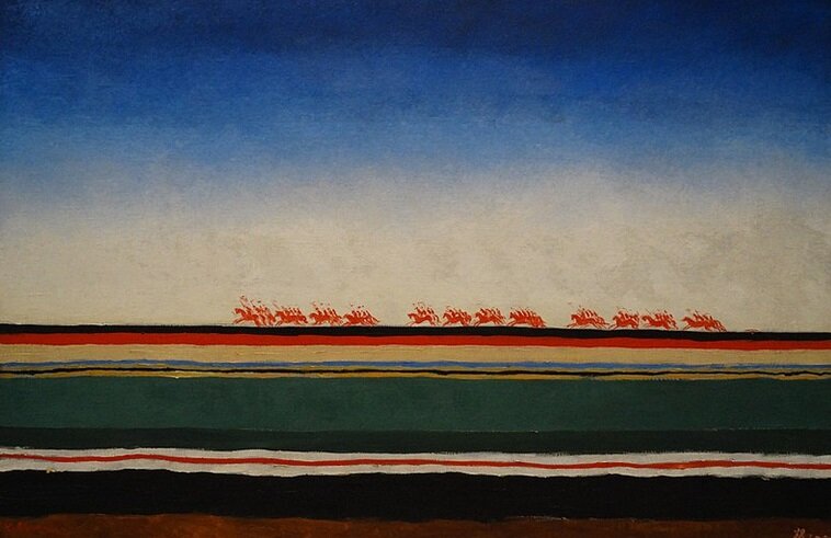 Скачет красная конница. 1928-1932 г. Казимир Малевич. 