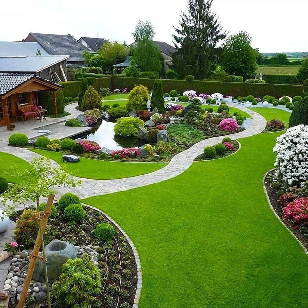 Ландшафтный дизайн дачного и садового участка: 55+ фото, советы и идеи