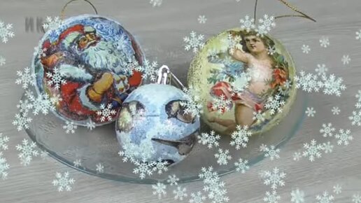 Декор новогодних шаров/Christmas balls decor