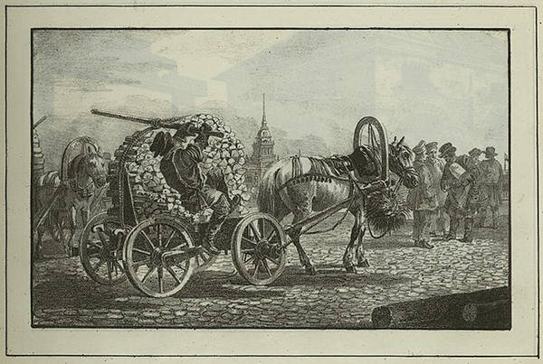 Продавец дров. Литография неизвестного мастера. Санкт-Петербург. 1825 год