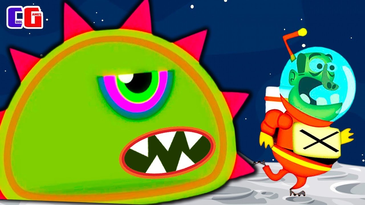 Приключение Инопланетной Слизи на Луне! Мультяшная игра Tales from Space  Mutant Blobs Attack