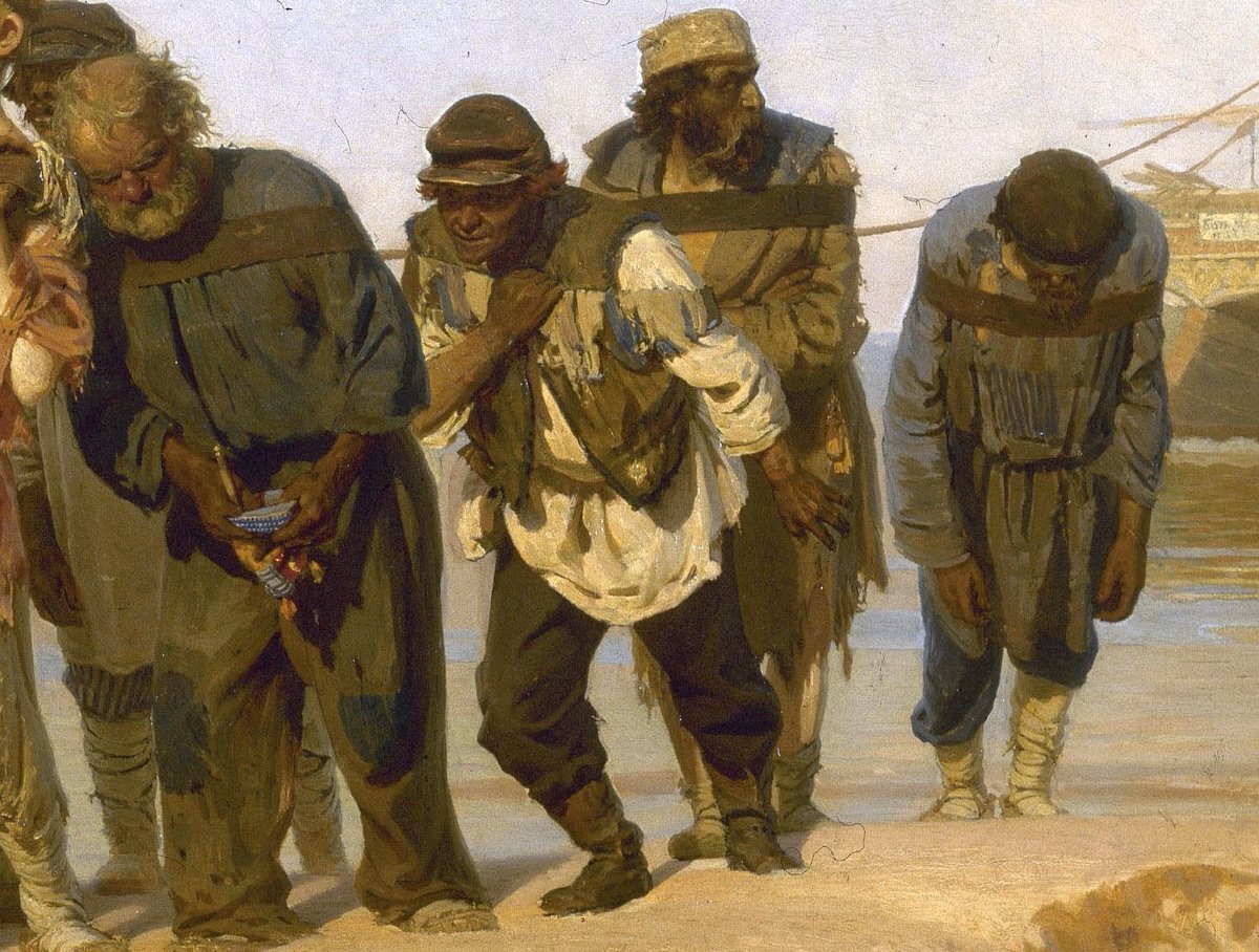 Где писалась картина бурлаки на волге. И Е Репин бурлаки на Волге. «Бурлаки на Волге» (1872-1873).