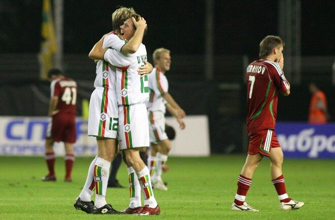 Матч первого раунда Кубка Уефа, между Локомотивом и Зюльте-Варегем