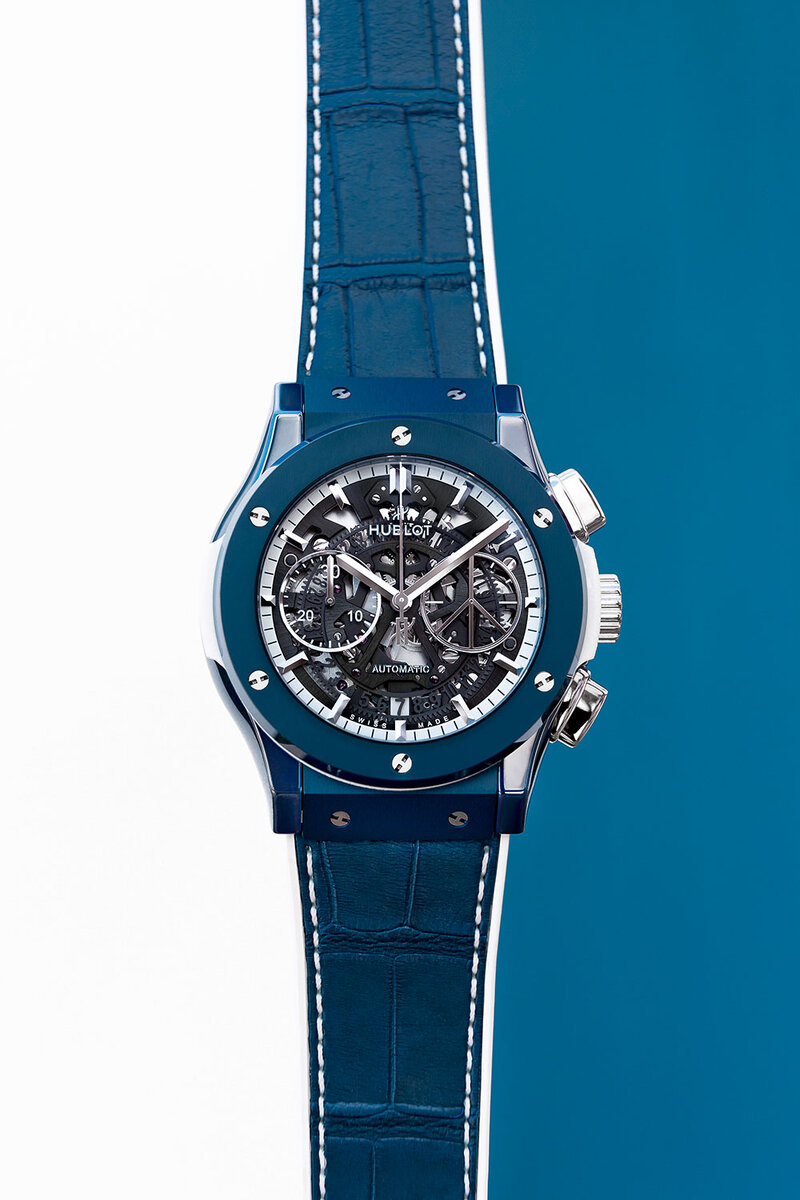    Hublot Classic Fusion Aerofusion Chronograph Ceramic Blue Ibiza BoutiqueАРХИВЫ ПРЕСС-СЛУЖБ