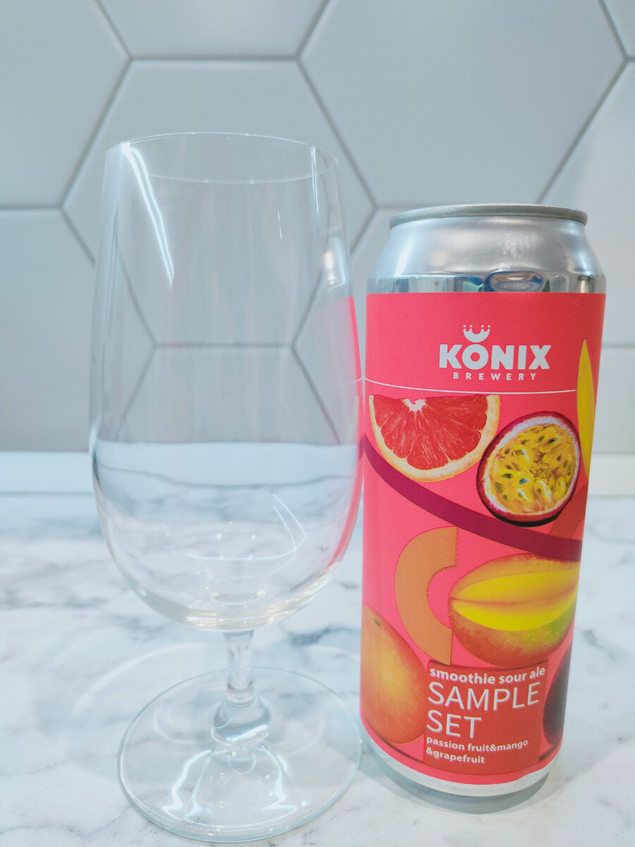 Пиво "Sample Set Passion Fruit & Mango & Grapefruit" (Сэмпл Сэт Маракуйя, Манго, Грейпфрут) от Konix Brewery