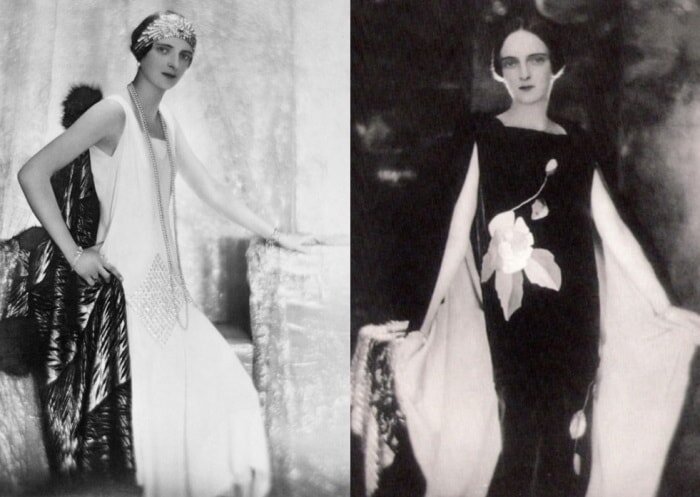 Ирина Юсупова демонстрирует платья от "Ирфе", фото середины 1920-х годов.