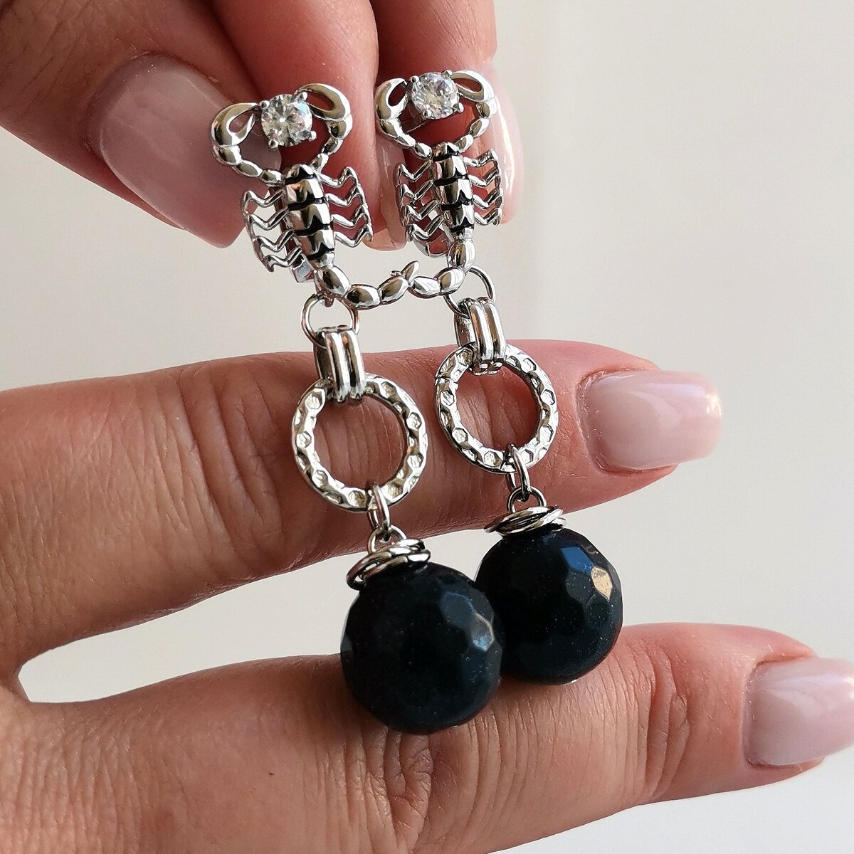 Красивые серьги с синим Авантюрином, дизайн LARA.FA jewelry