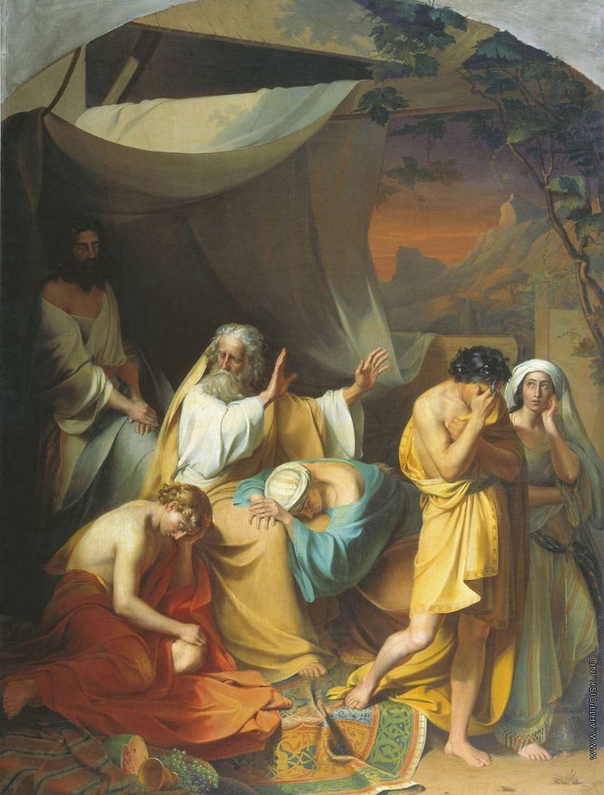 Картина: И. С. Ксенофонтов «Ной проклинает Хама» (1850) 
