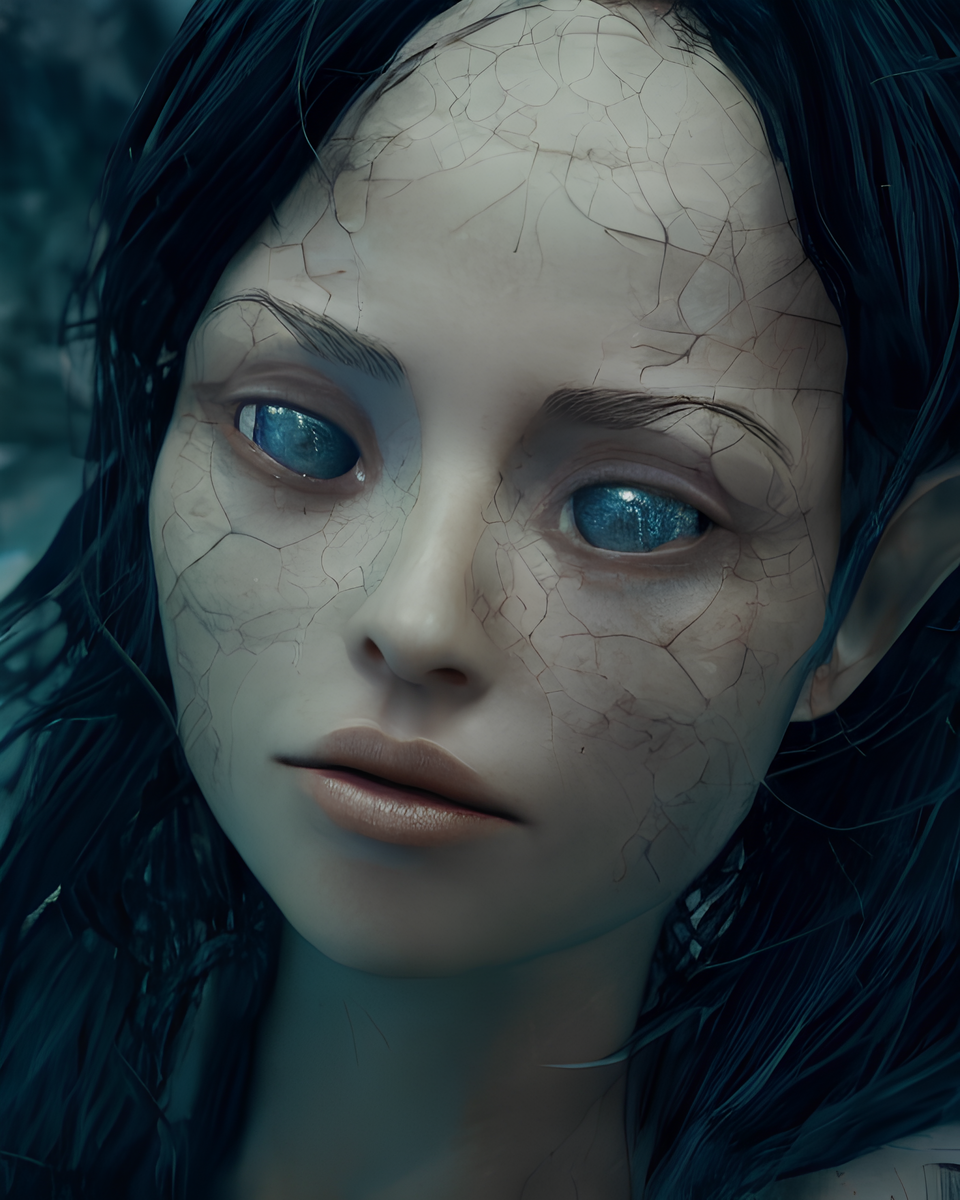 Алиса после превращения в куклу