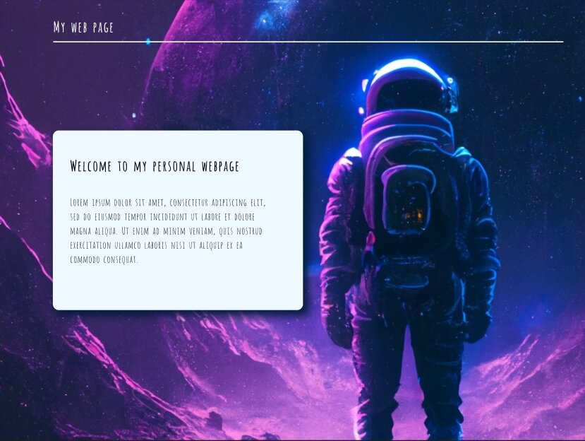 Макет нашей веб страницы