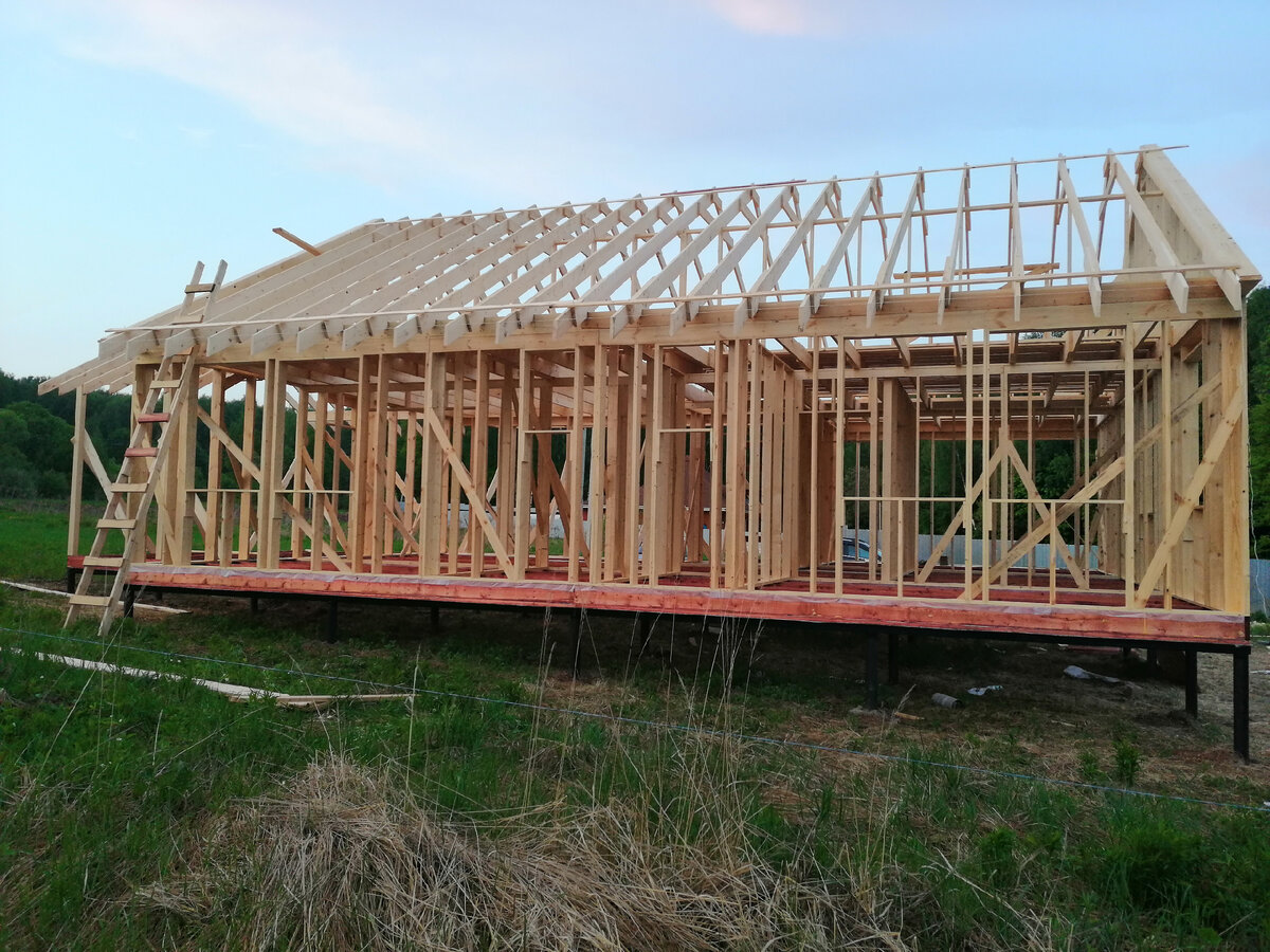 Наш дом на одном из этапов строительства