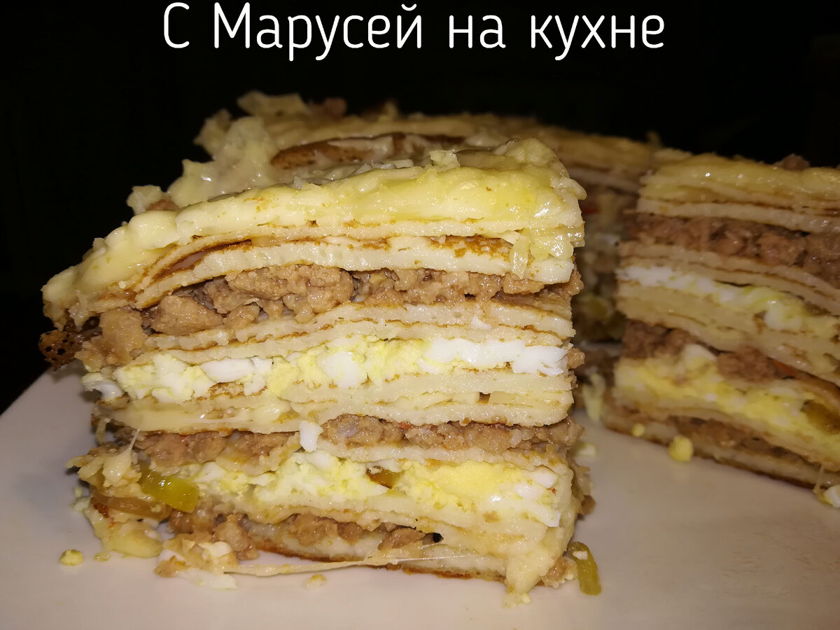 Пирог с жареным фаршем и яйцами. Рецепт приготовления