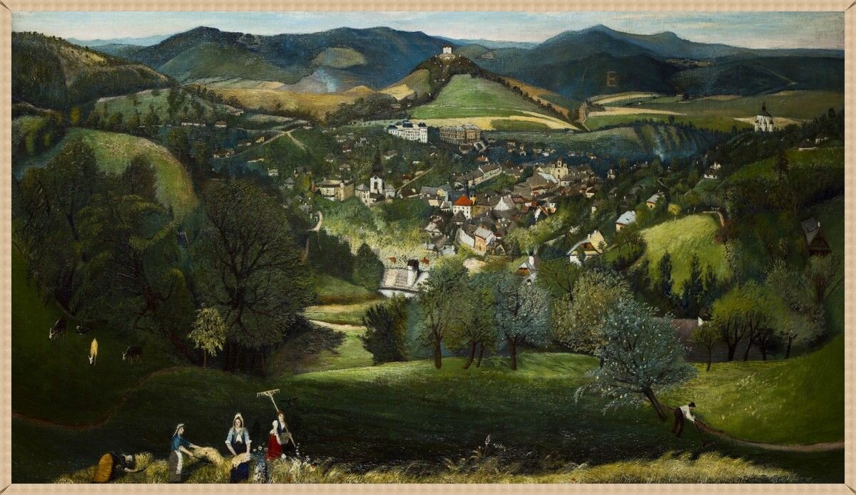 Чонтвари Костка (Csontváry Kosztka). Пейзаж в окрестности города Банска Штьявница. 1902