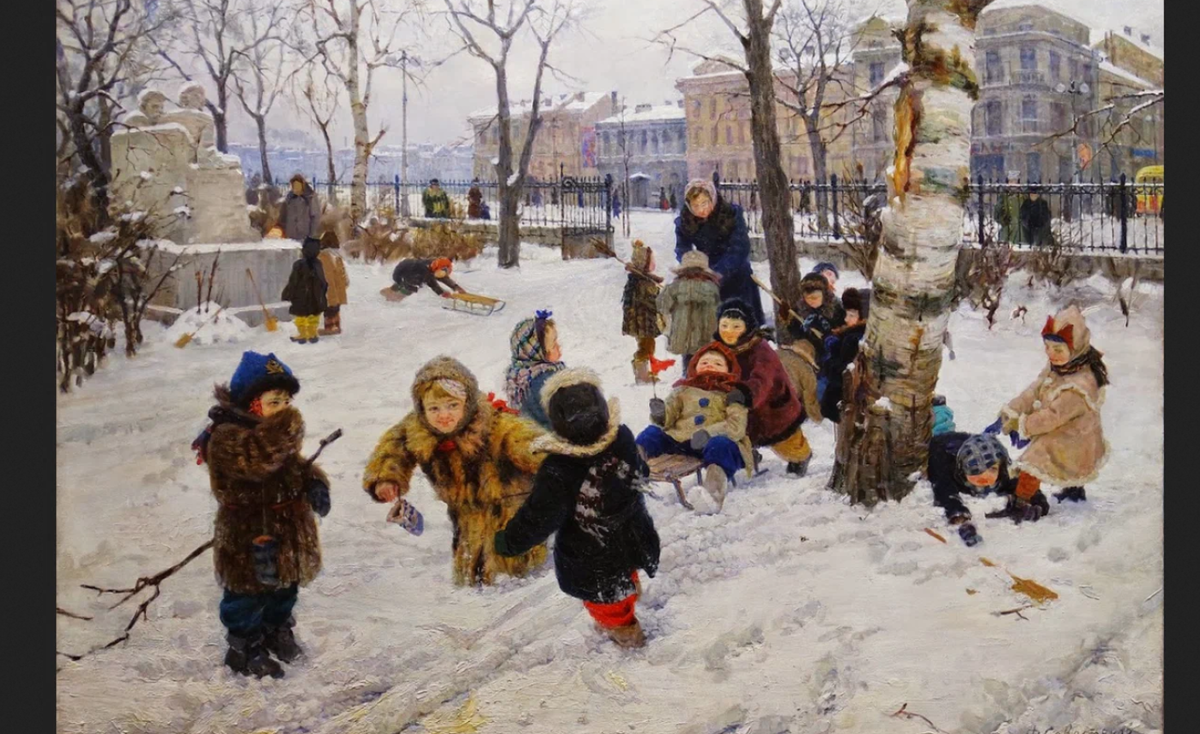 Федор Савостьянов. "Детский сад", 1951.