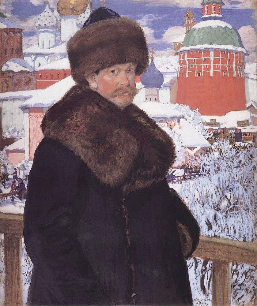 Борис Кустодиев. «Автопортрет», 1912 год, галерея Уффици, Флоренция © Public Domain 