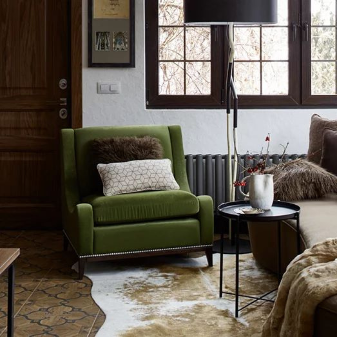 Реализация интерьера по проекту дизайнера интерьеров Екатерины Грачевой. Диван и кресло Sofas & Decor.